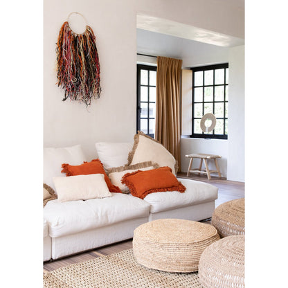 The Raffia Flores Pouffe - Natural