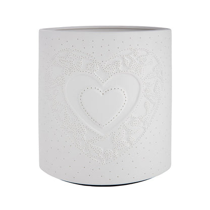 Porcelain lamp ellipse heart