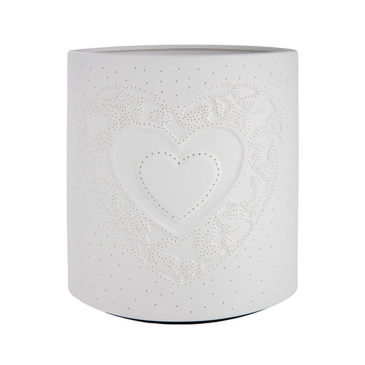 Porcelain lamp ellipse heart