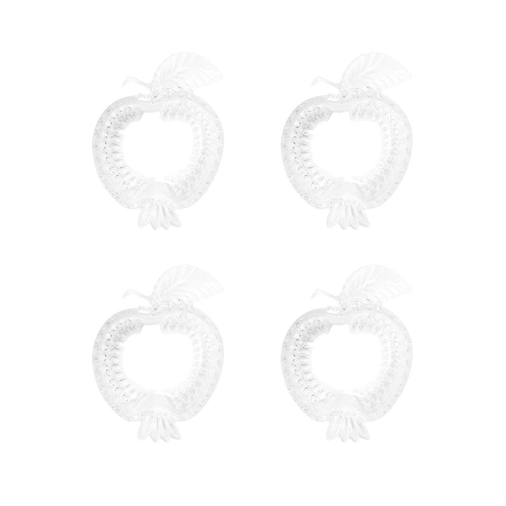 APPLE GLASS CUPS 16.5X12.2X4.5CM - SET OF 4