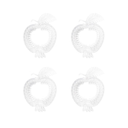 APPLE GLASS CUPS 16.5X12.2X4.5CM - SET OF 4