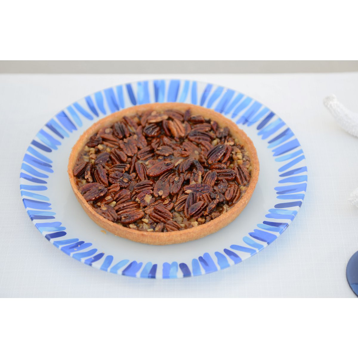 Blue fish presentation plate 30x30x2.2cm