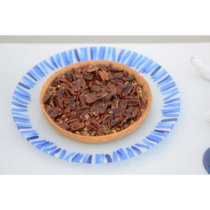 Blue fish presentation plate 30x30x2.2cm