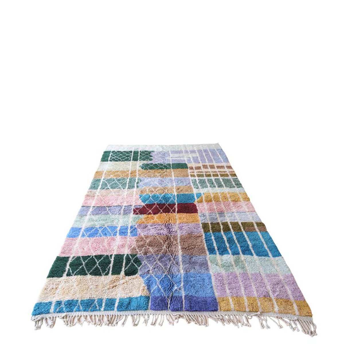 Berber wool rug from M'Rirt contemporary 214 x 306 cm