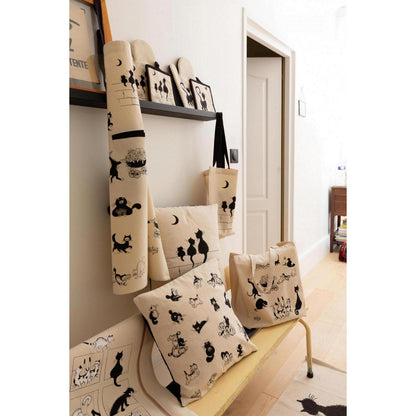 Dubout Printed Kitchen Apron 3 Beige Cats 72 x 85