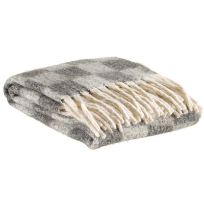 Recycled plaid Isabel Slate checkered 130 x 160