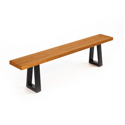 Bench With Iron Legs - Natural - 220