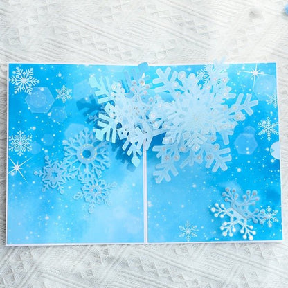 3D Christmas Card - Sparkling Snowflake Design
