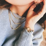 Stainless steel creole 14mm "balls" - gold - EA504