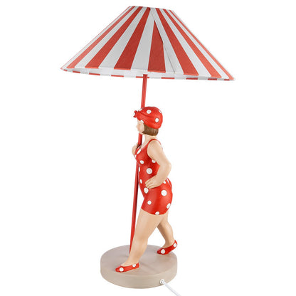 Poly lamp "Becky" red / white