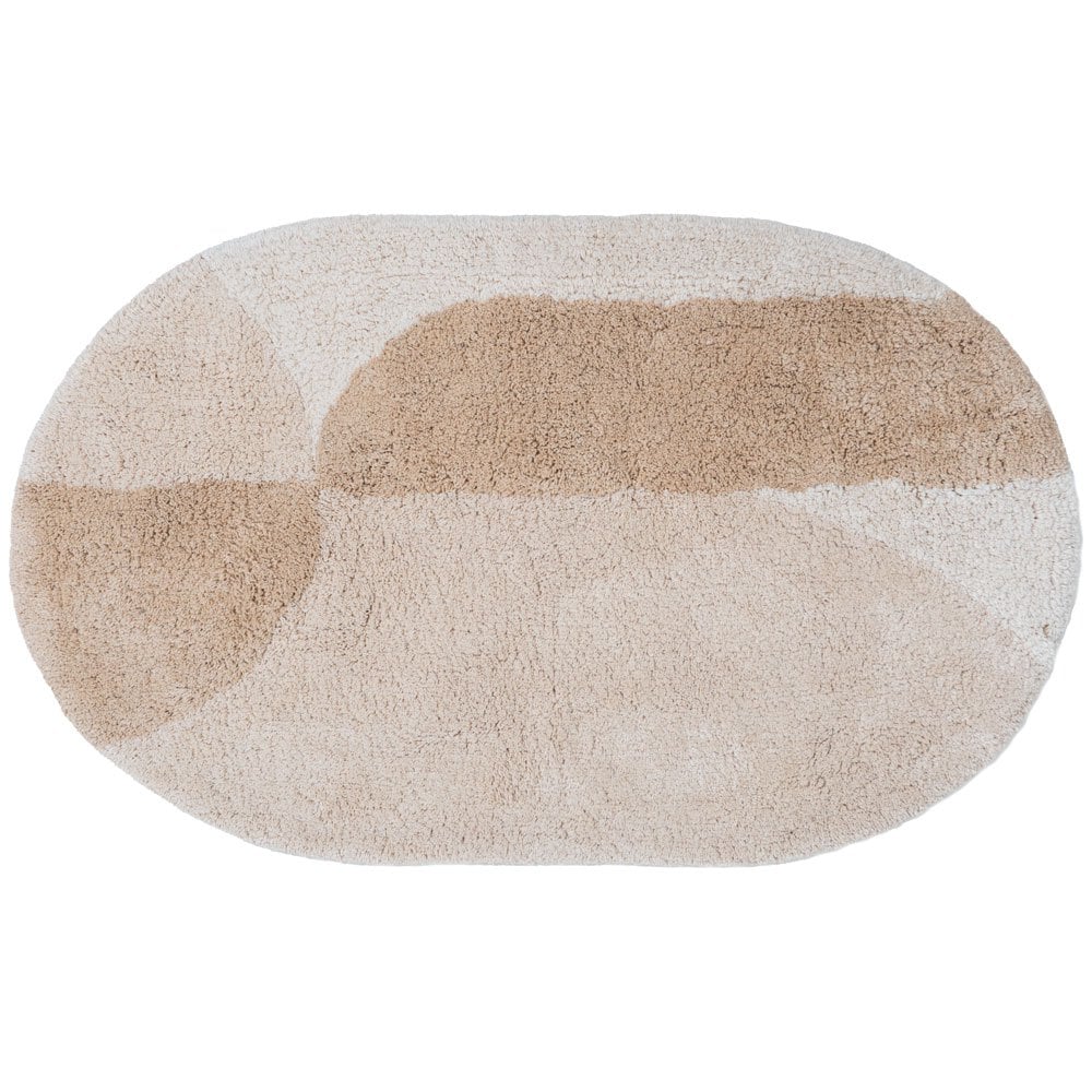 Bowie Bath Mat - Creme Oval 60 x 100 cm