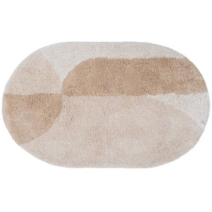 Bowie Bath Mat - Creme Oval 60 x 100 cm