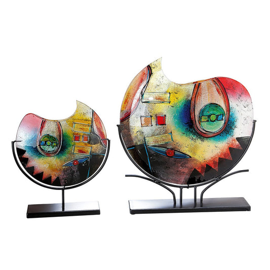 Glass type round decorative vase "ColorConfuso