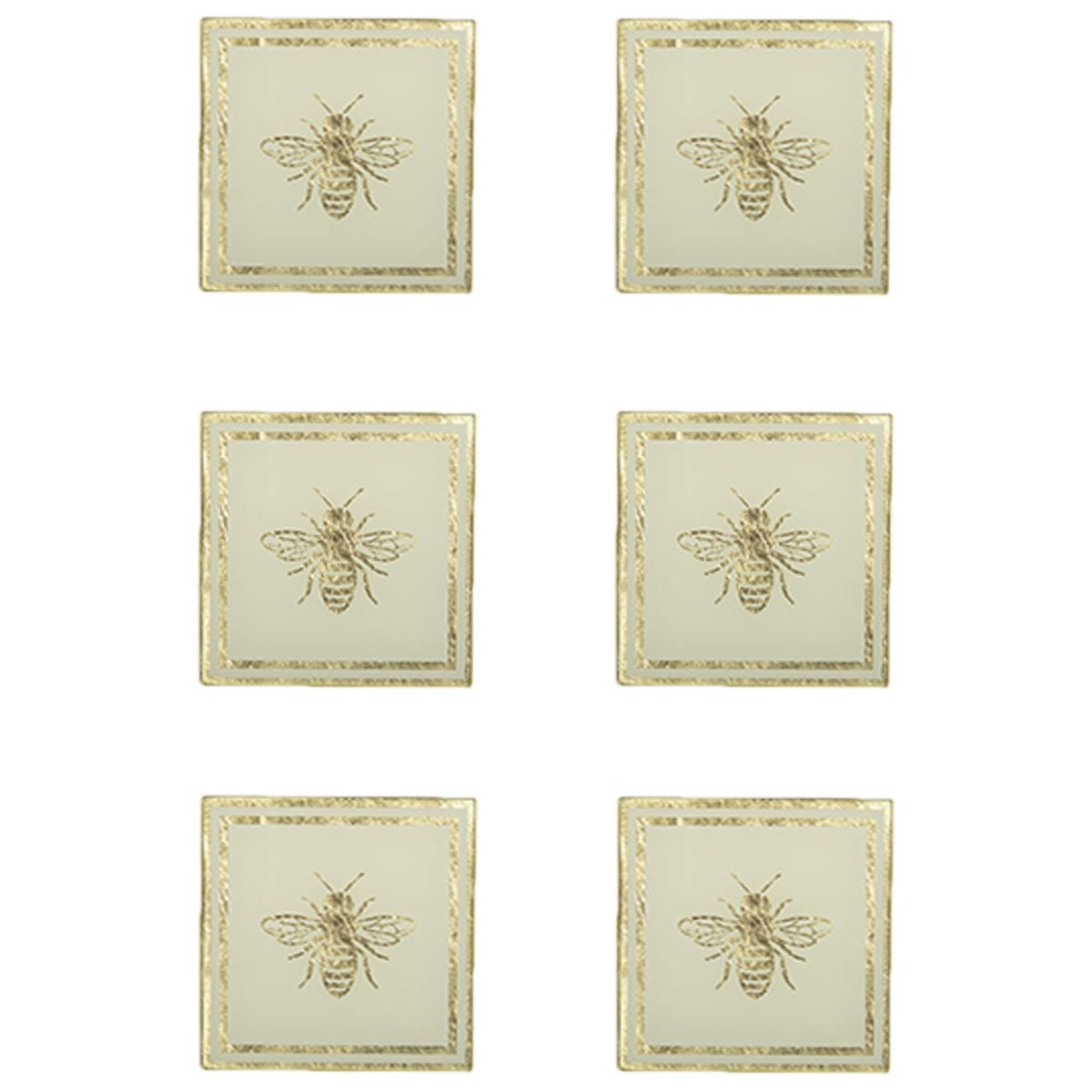 Set of 6 bee glass below