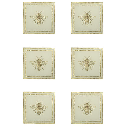 Set of 6 bee glass below