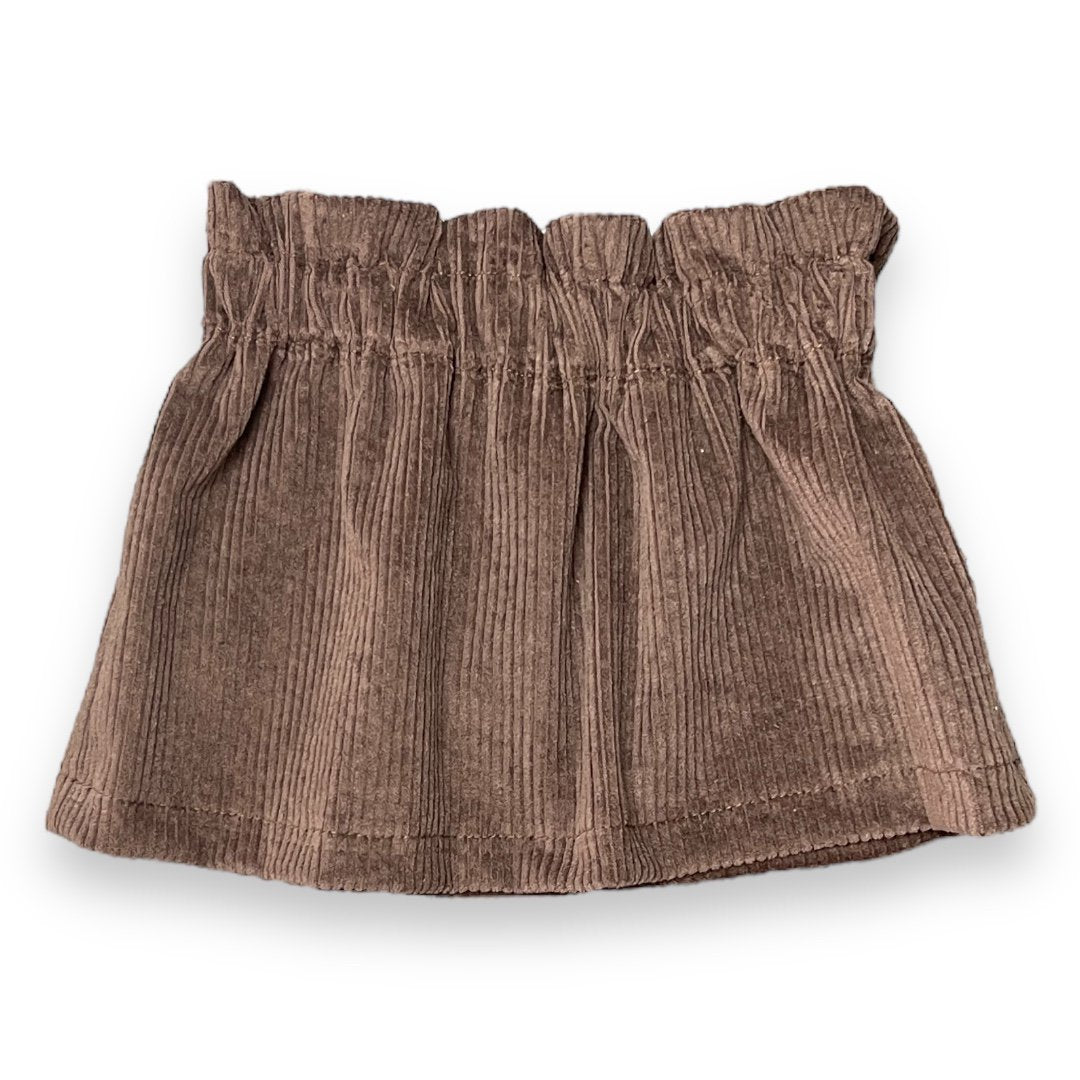 Skirt corduroy mini dark brown