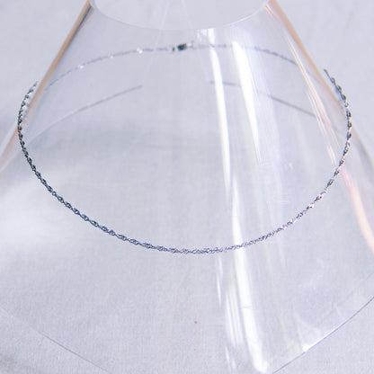 Stainless steel small twisted necklace – silver