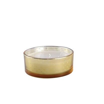 VANILLA CANDLE IN GOLD GLASS JAR