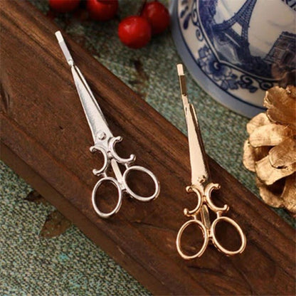 Unique design scissor metal hair barrettes