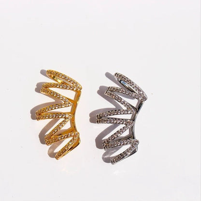 Dazzling Wrapped Line Ear Cuff-One piece