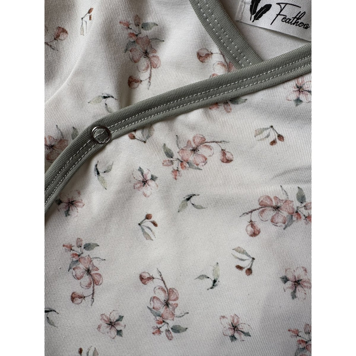 Overslagshirtje combi cherry/green