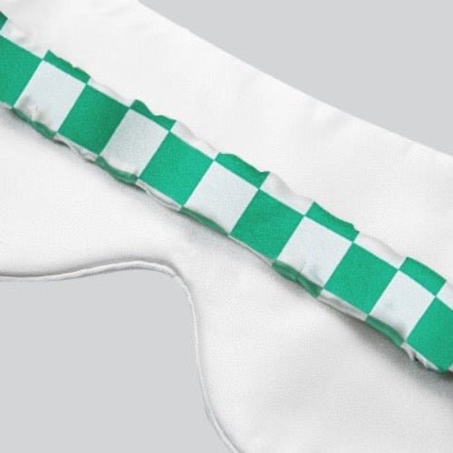 100% Silk Sleep Mask-Strips n Checkboard Patterns-Oversize