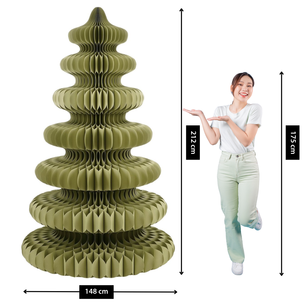 Decorative Christmas tree Green