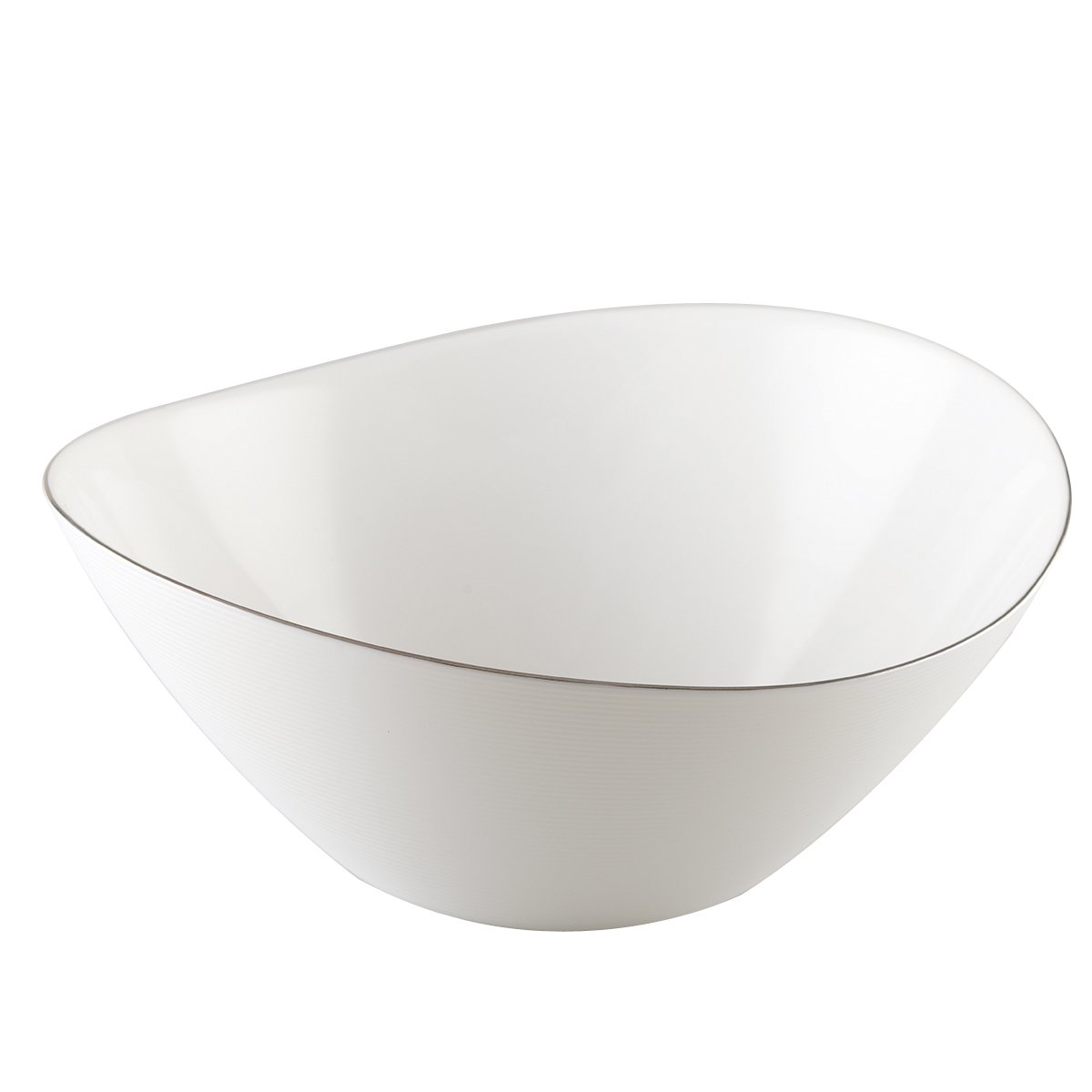 OVAL SALAD BOWL PLATINUM EDGE