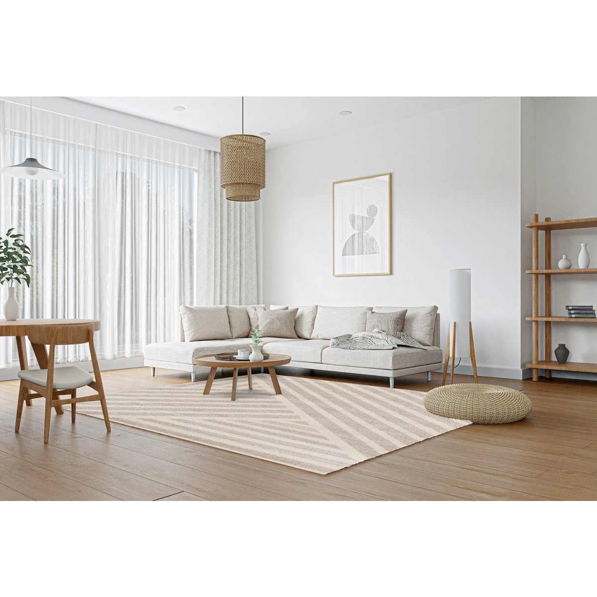 Tapis ultra doux style scandinave RENHET