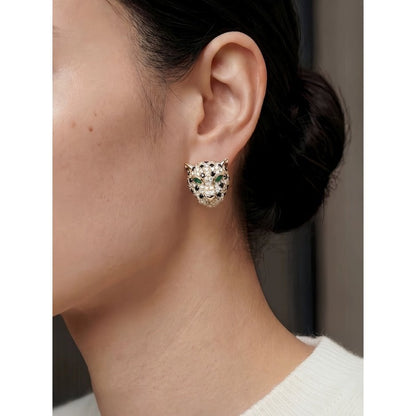 Luxury Leopard Gold Plated Stud Earrings