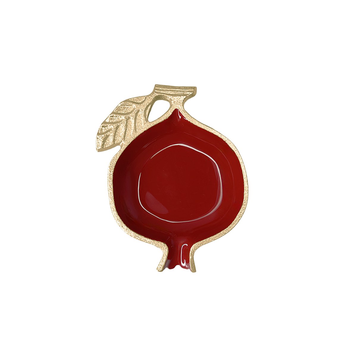 Red and gold pomegranate bowl