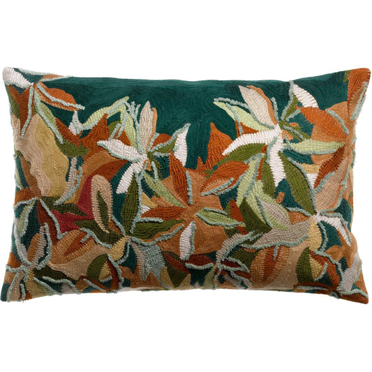 Alina Petrol embroidered cushion 40 x 65