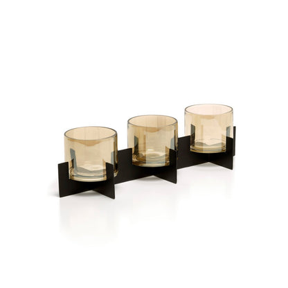 The Trio Noir Candle Holder - Black
