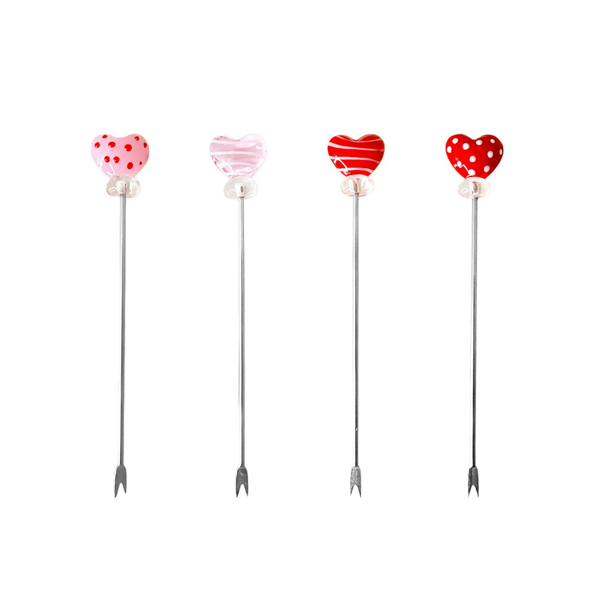 Heart appetizer picks - set of 4