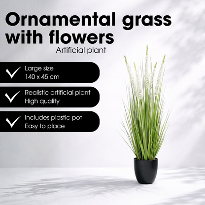Artificial Plant Ornamental Grass White
