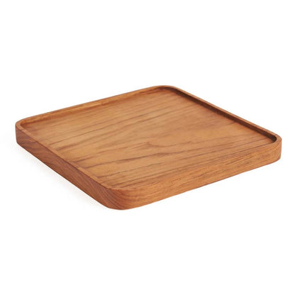 The Teak Square Plate - Natural - S