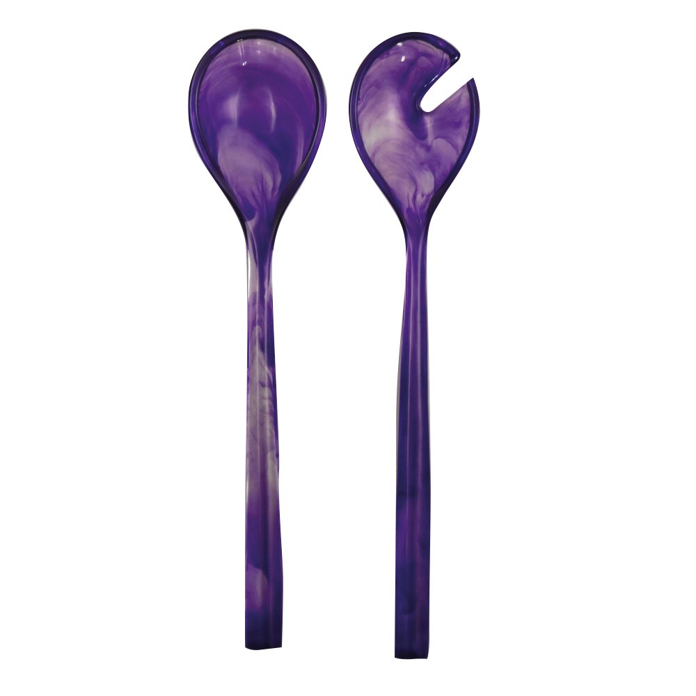 Violet resin salad covered