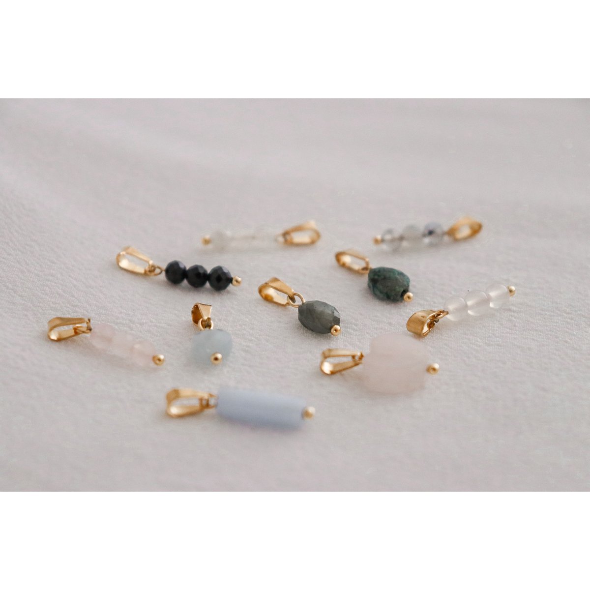 Gemstone Necklace Pendants - Gold