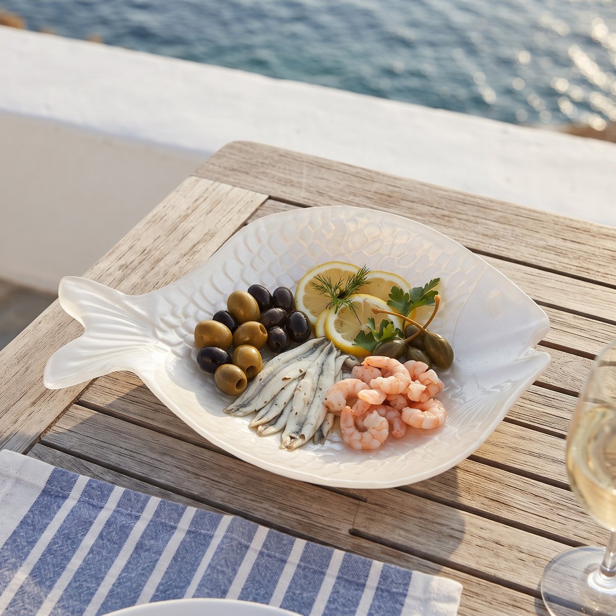 White fish dish 36x27x6.5cm