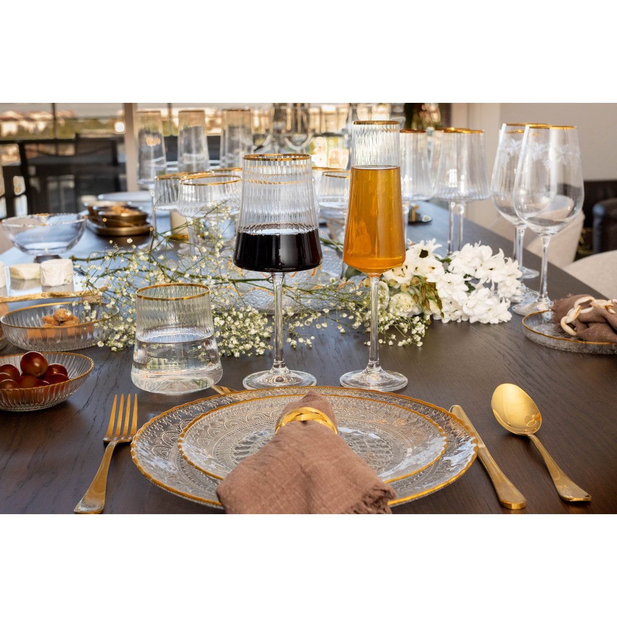 350ml gilded edge glasses - Lot of 6