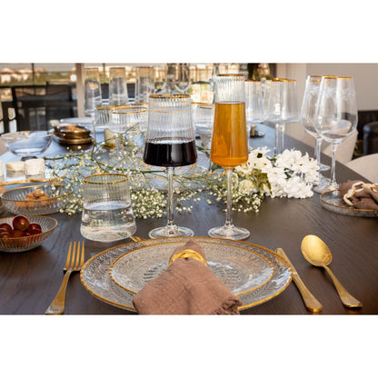 350ml gilded edge glasses - Lot of 6