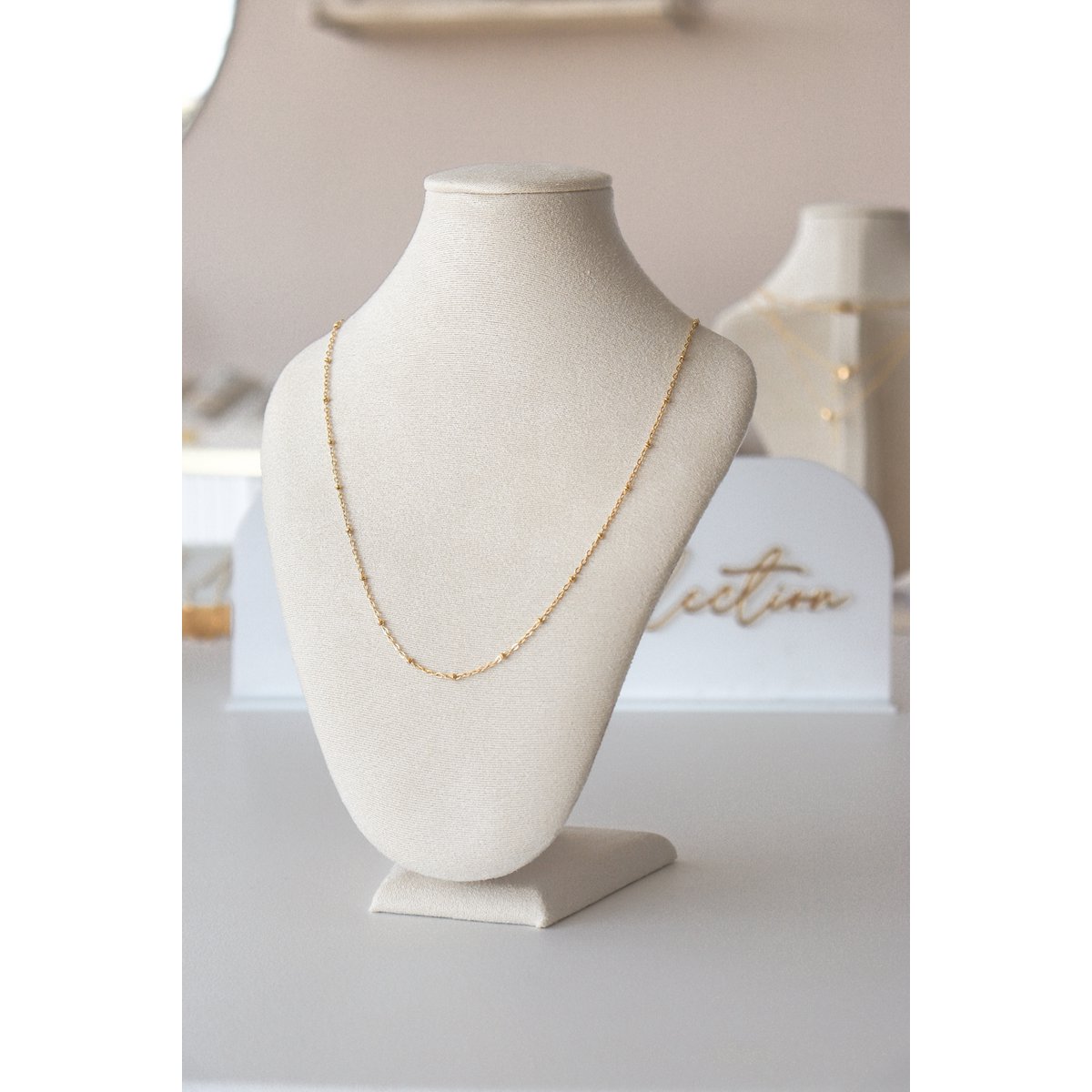 Basis Ketting Bolletjes - kies je lengte - Goud