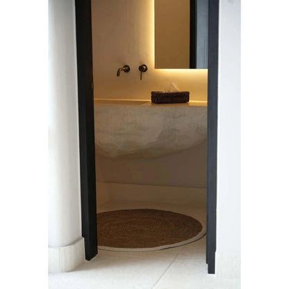 The Seagrass & Cotton Round Carpet - Natural White - 100