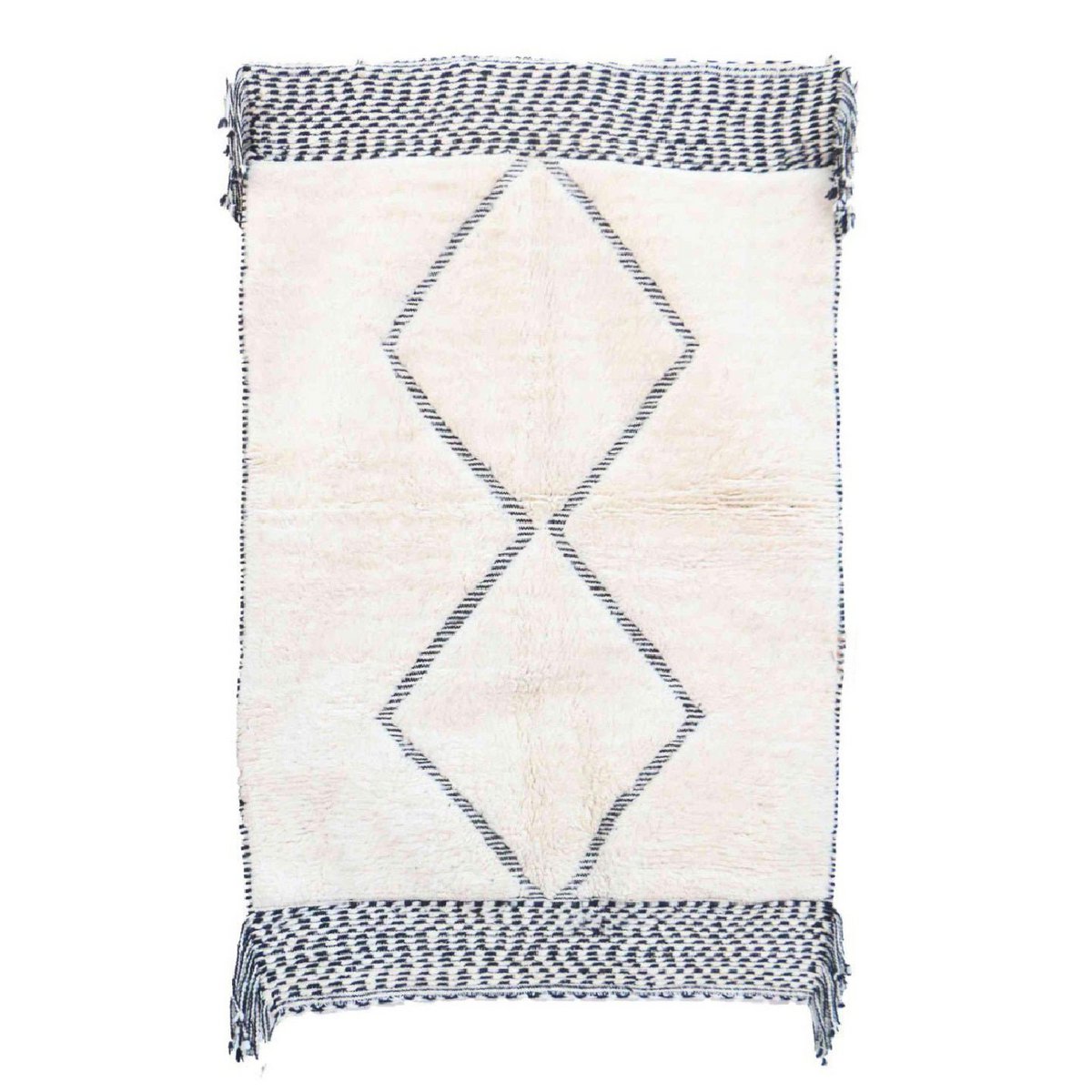 Pure wool Moroccan Berber rug 136 x 213 cm