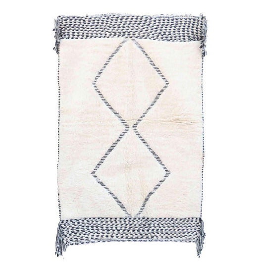 Pure wool Moroccan Berber rug 136 x 213 cm