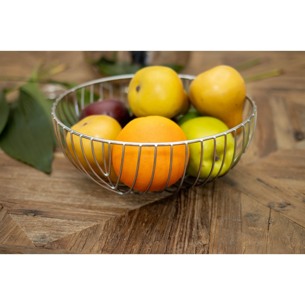 Iron chrome bread basket 26x26x10.5cm
