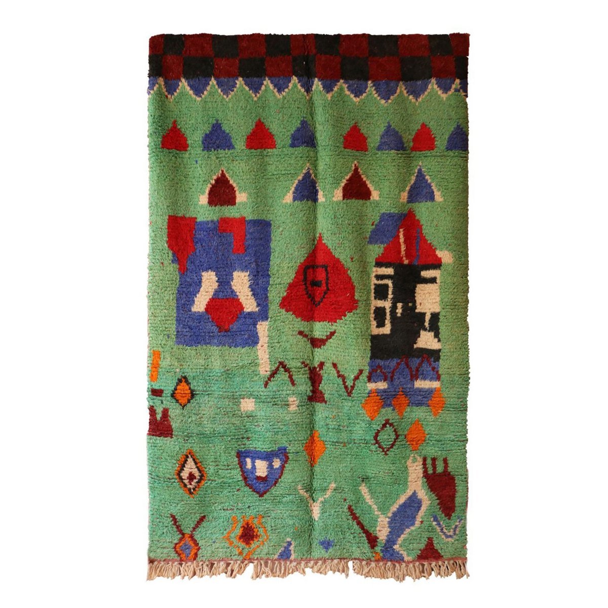 Colorful Boujad wool Berber rug 167 x 278 cm