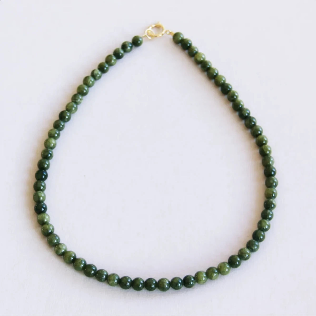 Natural stone bead necklace 'SMALL' - green