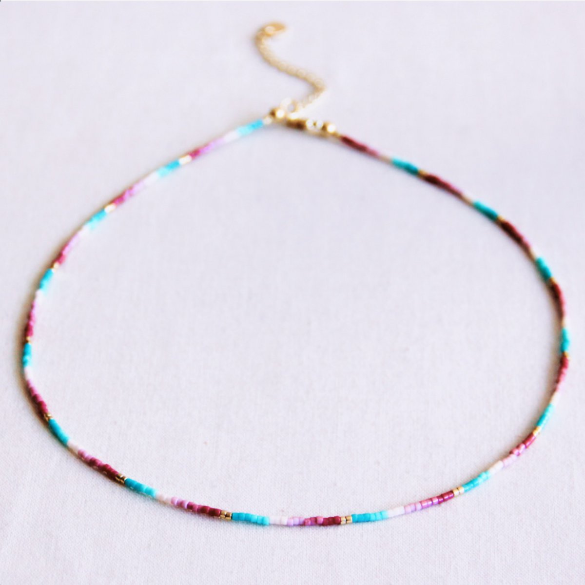 Miyuki necklaces - Cotton candy love