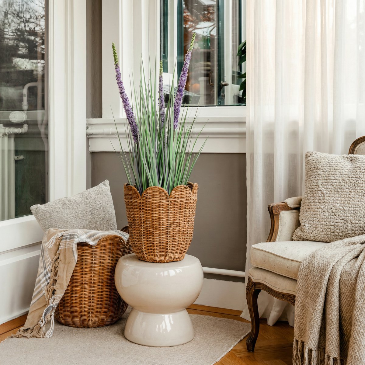 Artificial Plant Ornamental Grass Purple